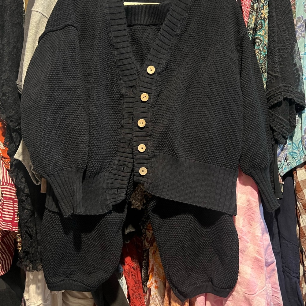 FREE PEOPLE HAILEY SET BLACK MEDIUM
